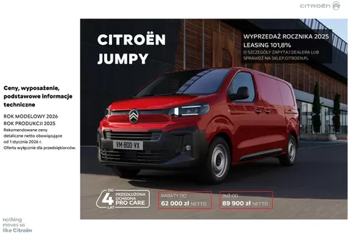 Katalog Citroen w: Kraków | Nowy Citroen Jumpy ceny 2025 | 2026-01-20T00:00:00.000Z - 2027-01-01T00:00:00.000Z