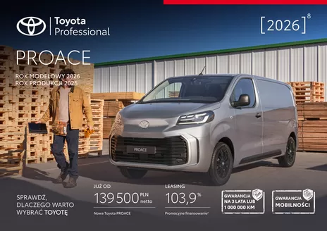 Katalog Toyota w: Piaseczno | Spec nowy proace my26 | 2025-01-01T00:00:00.000Z - 2026-12-31T00:00:00.000Z