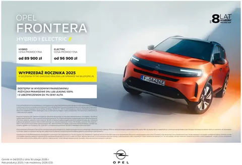 Katalog Opel w: Oświęcim | Aktualne okazje i oferty | 2026-02-07T00:00:00.000Z - 2026-05-31T00:00:00.000Z
