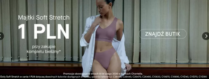 Katalog Chantelle w: Warszawa | Promocja do 14lutego  | 2026-02-11T00:00:00.000Z - 2026-02-14T00:00:00.000Z