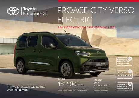 Katalog Toyota w: Bytom | Spec nowy proace city verso ev my26 py26 | 2026-01-01T00:00:00.000Z - 2026-12-31T00:00:00.000Z