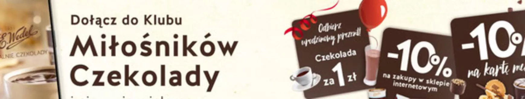 Katalog Pijalnie Czekolady E. Wedel w: Bydgoszcz | Sezonowe promocje | 2026-02-23T00:00:00.000Z - 2026-03-09T00:00:00.000Z