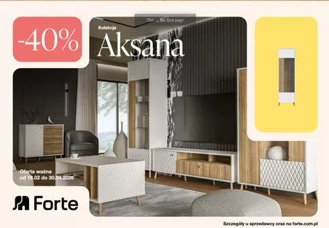 Katalog Forte Meble w: Pszczółki | - 40 %  | 2026-02-23T00:00:00.000Z - 2026-04-30T00:00:00.000Z