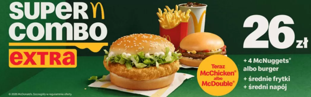Katalog McDonald's w: Bydgoszcz | Super combo | 2026-02-25T00:00:00.000Z - 2026-03-11T00:00:00.000Z