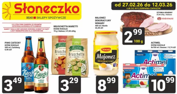 Katalog Słoneczko w: Pisarzowice k. Krakowa | Aktualne oferty i promocje | 2026-02-27T00:00:00.000Z - 2026-12-03T00:00:00.000Z