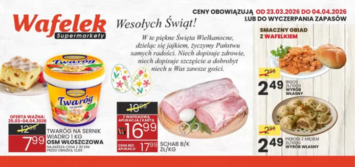 Katalog Wafelek w: Będków | Wafelek gazetka | 2026-03-23T00:00:00.000Z - 2026-04-04T00:00:00.000Z