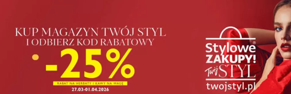 Katalog Czas na herbatę w: Tychy | - 25% | 2026-03-30T00:00:00.000Z - 2026-04-01T00:00:00.000Z