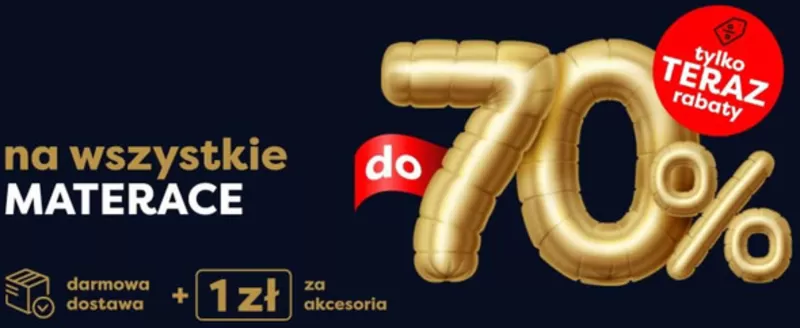 Katalog Materace dla Ciebie w: Oborniki Śląskie | Do - 70% | 2026-03-31T00:00:00.000Z - 2026-04-14T00:00:00.000Z
