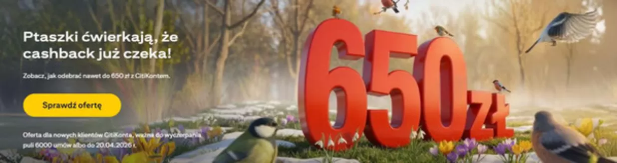 Katalog Citibank w: Polkowice | Nawet do 650 zł z CitiKontem | 2026-04-01T00:00:00.000Z - 2026-04-15T00:00:00.000Z