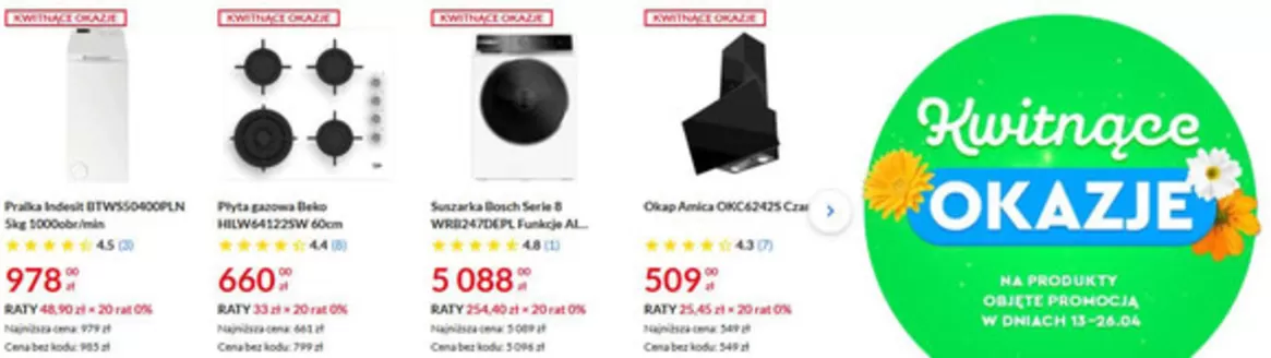 Katalog Oleole w: Małkinia Górna | Kwitnące okazje | 2026-04-15T00:00:00.000Z - 2026-04-26T00:00:00.000Z