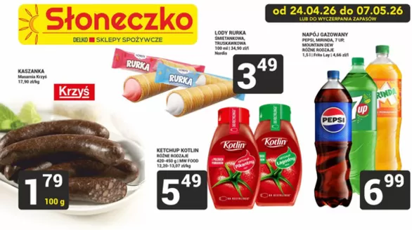 Katalog Słoneczko w:  | Ekskluzywne oferty dla naszych klientów | 2026-04-24T00:00:00.000Z - 2026-05-07T00:00:00.000Z