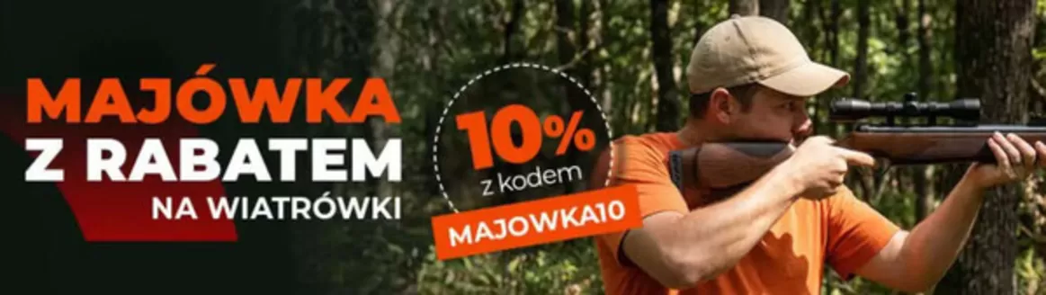 Katalog Broń w: Łódź | Majówka z rabatem na wiatrówki  | 2026-04-28T00:00:00.000Z - 2026-05-12T00:00:00.000Z