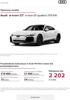 Katalog Audi | Audi e-tron GT e-tron GT quattro 370 kW | 2026-05-06T00:00:00.000Z - 2026-06-28T00:00:00.000Z