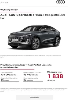 Katalog Audi | Audi SQ6 Sportback e-tron | 2026-05-06T00:00:00.000Z - 2026-06-28T00:00:00.000Z