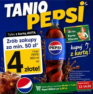 Katalog Avita w: Jeleśnia | Tanio pepsi  | 2026-05-13T00:00:00.000Z - 2026-05-27T00:00:00.000Z