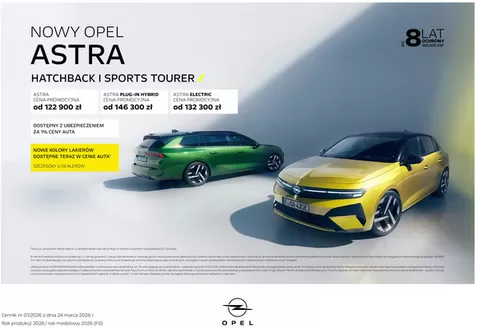 Katalog Opel w: Gołańcz | Nowy Opel Astra Hatchback I Sports Tourer 2026 | 2026-06-10T00:00:00.000Z - 2027-04-30T00:00:00.000Z