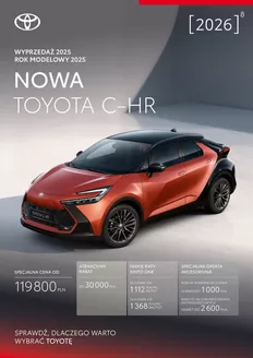 Katalog Toyota w: Jasło | Spec toyota c hr 2025 | 2026-06-18T00:00:00.000Z - 2026-07-02T00:00:00.000Z