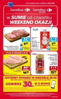 Katalog Carrefour w: Kazimierz Biskupi | Gazetka Carrefour Market w SUMIE od czwartku WEEKEND OKAZJI | 2026-06-24T00:00:00.000Z - 2026-06-28T00:00:00.000Z