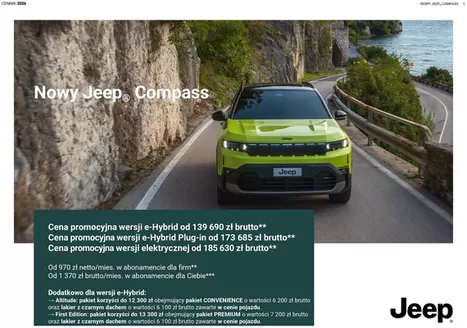 Katalog Jeep | Nowy Jeep® Compass 2026 | 2026-06-30T00:00:00.000Z - 2027-02-28T00:00:00.000Z