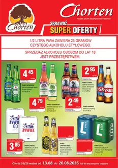 Katalog Chorten w: Tarczyn | CH Plakat B2 Nr 16 26 Piwny | 2026-08-13T00:00:00.000Z - 2026-08-26T00:00:00.000Z