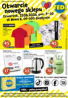 Katalog TEDi | Otwarcie Tedi w Gostyninie | 2026-08-27T00:00:00.000Z - 2026-09-03T00:00:00.000Z