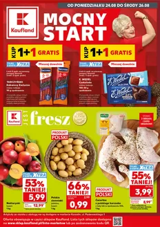 Katalog Kaufland w: Pierwoszyno | Kaufland Mocny Start ważne do 26.08 | 2026-08-24T00:00:00.000Z - 2026-08-26T00:00:00.000Z