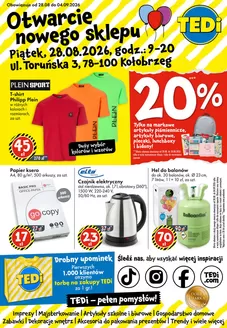 Katalog TEDi | Otwarcie Tedi w Kołobrzegu | 2026-08-28T00:00:00.000Z - 2026-09-04T00:00:00.000Z