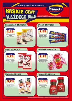 Katalog Primus | Nişkie ceny kazdego dnia! | 2026-09-01T00:00:00.000Z - 2026-09-05T00:00:00.000Z