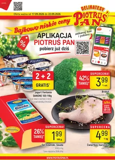 Katalog Delikatesy Piotruś Pan w: Śmigiel | Detal 25 2026 www | 2026-09-17T00:00:00.000Z - 2026-09-22T00:00:00.000Z