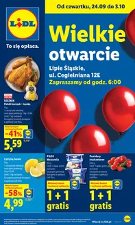 Katalog Lidl w: Lublin | Nowe otwarcie Lidla - Lipie Śląskie | 2026-09-24T00:00:00.000Z - 2026-10-03T00:00:00.000Z
