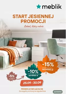 Katalog Meblik | Start jesiennej promocji | 2026-09-25T00:00:00.000Z - 2026-09-30T00:00:00.000Z