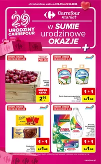 Katalog Carrefour Market w: Wiązowna | Gazetka Market w SUMIE urodzinowe okazje | 2026-09-28T00:00:00.000Z - 2026-10-05T00:00:00.000Z