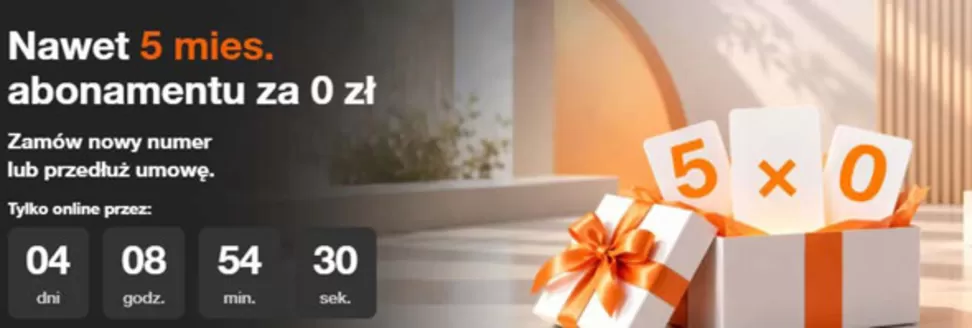 Katalog Orange w: Nieszawa | Nawet 5 mies. abonamentu za 0 zł | 2026-10-09T00:00:00.000Z - 2026-10-14T00:00:00.000Z