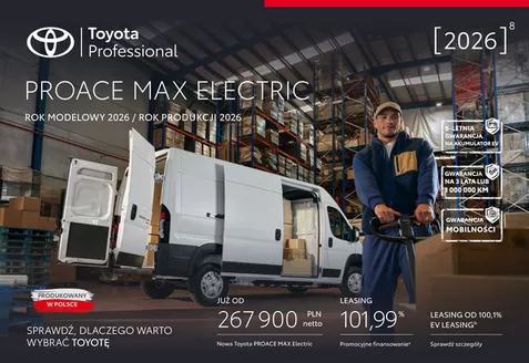 Katalog Toyota | Spec nowy proace max ev my26 py26 | 2026-10-10T00:00:00.000Z - 2026-10-24T00:00:00.000Z