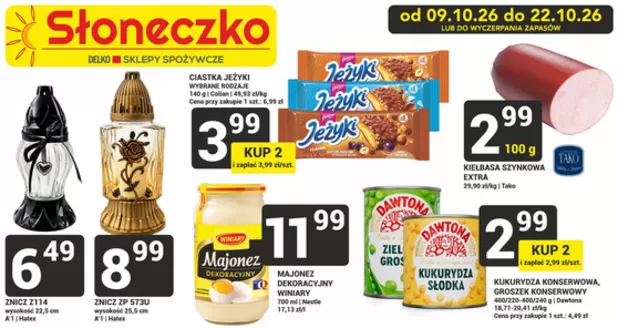 Katalog Słoneczko | Najlepsze oferty dla wszystkich łowców okazji | 2026-10-09T00:00:00.000Z - 2026-10-22T00:00:00.000Z