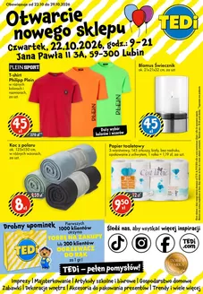 Katalog TEDi | Otwarcie Tedi w Lubinie | 2026-10-22T00:00:00.000Z - 2026-10-29T00:00:00.000Z