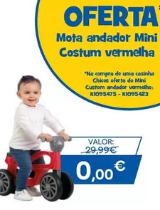 Mota Andador Mini Costum Vermelha