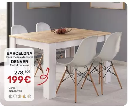 Barcelona Pack Mesa Extensível