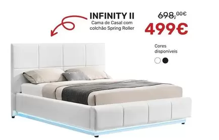 Infinity II Pack Cama De Casal + Colchão Spring Roller + Led