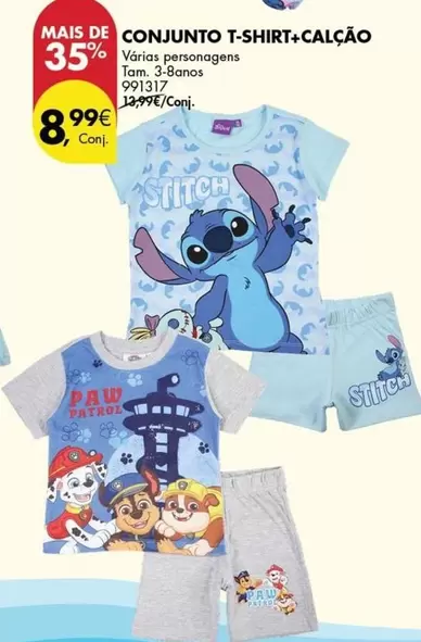 Paw Patrol - Conjunto T-shirt + Calcao