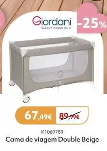 Giordani - Cama De Viagem Double Beige
