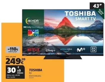 Toshiba - Tv 43uv3463dg