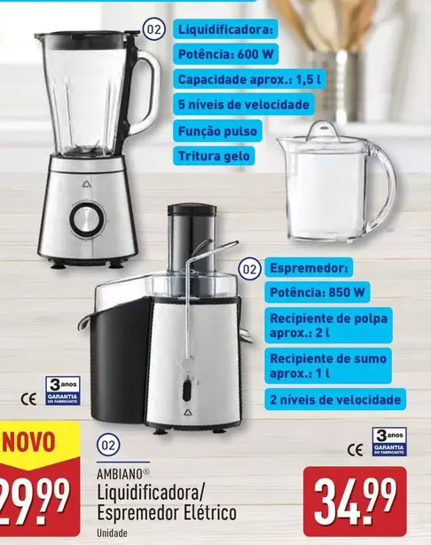 A+ - Liquidificadora/ Espremento Elétrico
