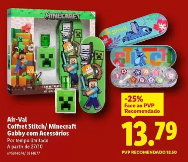 A+ - Coffret Stitch/ Minecraft Gabby Com Acessorios