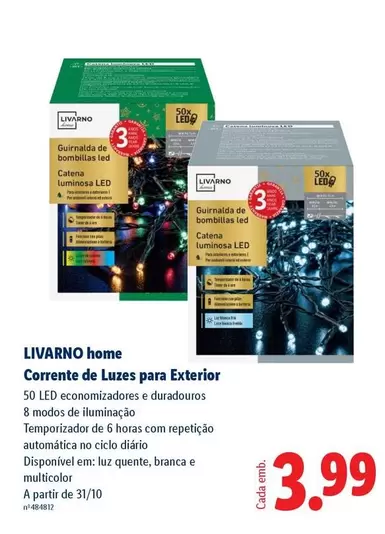 Corrente De Luzes Para Exterior