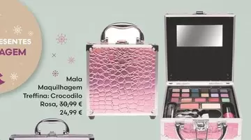 Mala Maquilhagem Treffina: Crocodilo Rosa