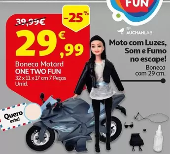 One Two Fun - Boneca Motard