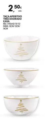 Kasa - Taca Caperitivo Tree Dourado