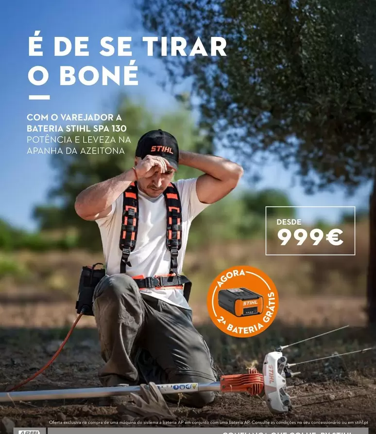 Stihl - Com O Varejador A Bateria SPA 130 Potencia E Leveza Na Apanha Da Azeitona