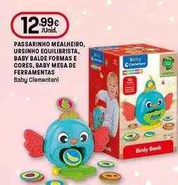 Clementoni Baby - Passarinho Mealheiro, Ursinho Equilibrista, Baby, Calde Formas E Cores, Baby Mesa De Ferramentas